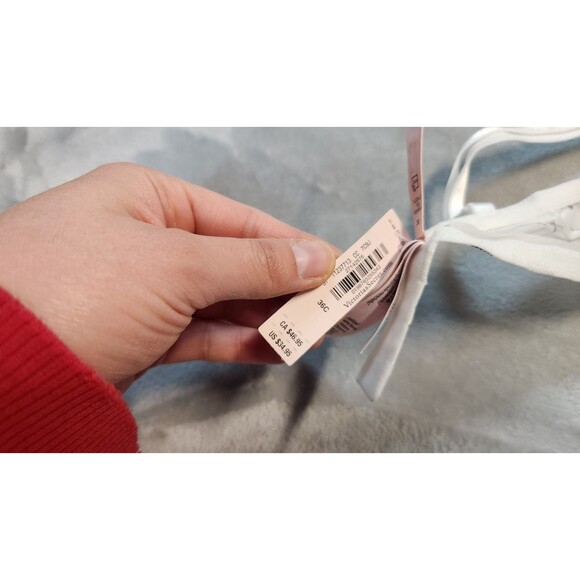 Victoria's Secret 36C White Script Sexy Tee Smooth Lacie Wireless Push Up Bra - Picture 5 of 6